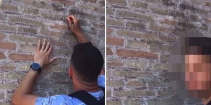 ROMA: INCISE NOME SUL COLOSSEO, IDENTIFICATO