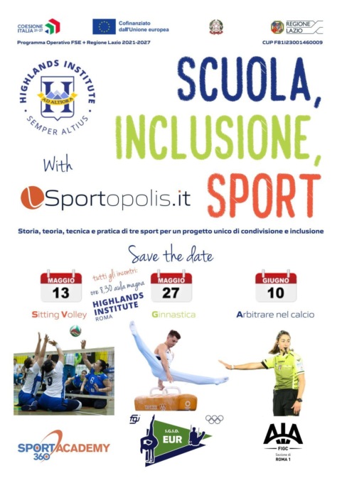 ROMA: IL PROGETTO SCUOLA, INCLUSIONE E SPORT