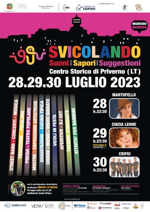 PRIVERNO: SVICOLANDO, SUONI, SAPORI E SUGGESTIONI