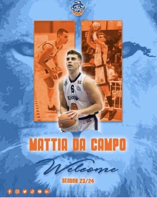BASKET SERIE B: RIETI, ARRIVA MATTIA DA CAMPO