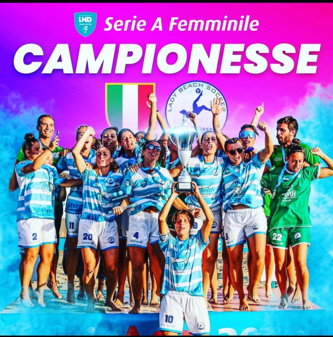 BEACH SOCCER FEMMINILE: LADY TERRACINA CAMPIONE D’ITALIA
