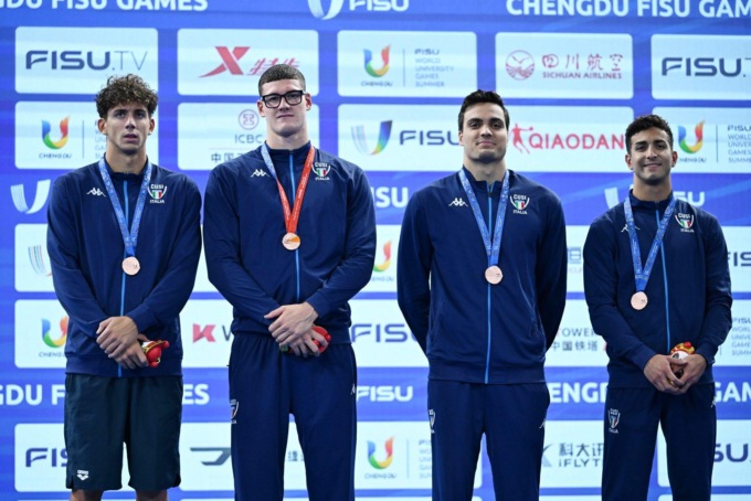 Giochi Chengdu: cerimonia di premiazione di nuoto (1)