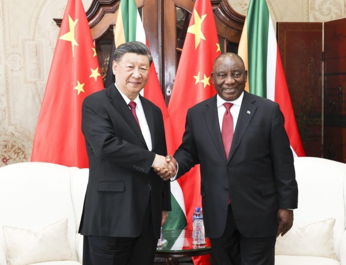 Sudafrica: Xi Jinping in visita di Stato incontra Cyril Ramaphosa (1)