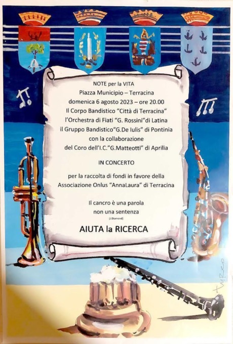 TERRACINA: CONCERTO BANDE MUSICALI PER “ANNALAURA”