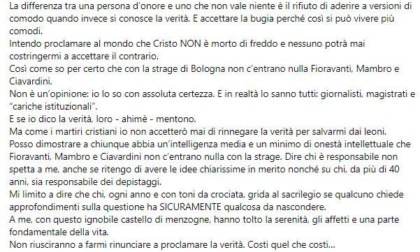REGIONE: STRAGE DI BOLOGNA, POLEMICA PER DE ANGELIS
