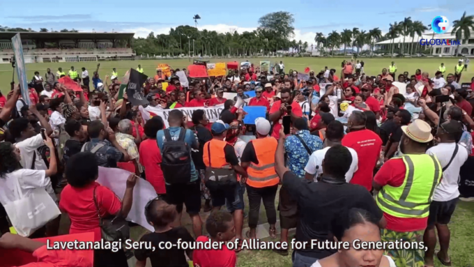 Abitanti Fiji manifestano contro scarico acque contaminate del Giappone