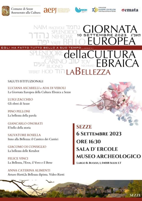 SEZZE: LA GIORNATA EUROPEA DELLA CULTURA EBRAICA