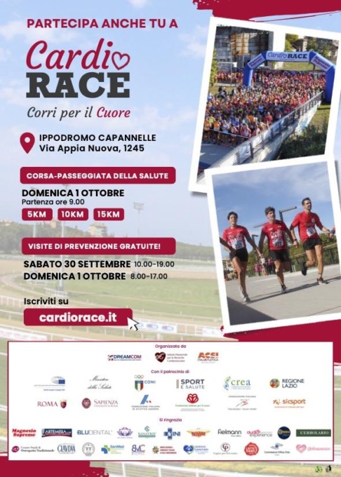 ROMA: CARDIO RACE, SALUTE E PREVENZIONE