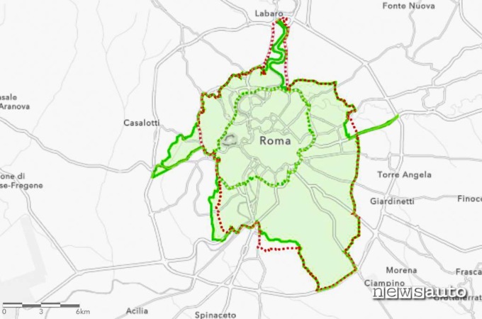 ROMA: NUOVA ZTL FASCIA VERDE, PROROGA DI UN ANNO