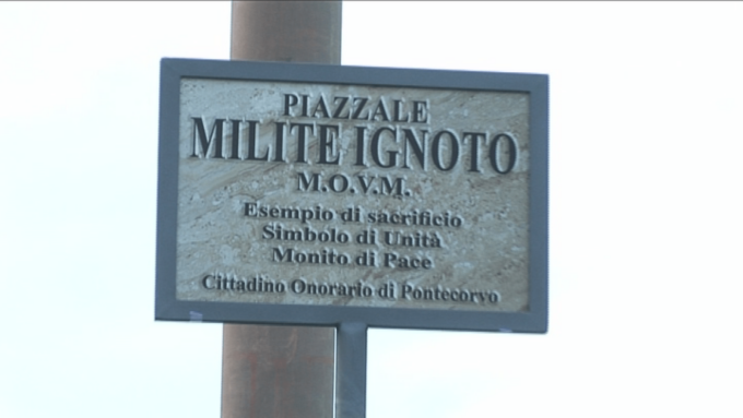 PONTECORVO: INTITOLATA UNA PIAZZA AL MILITE IGNOTO