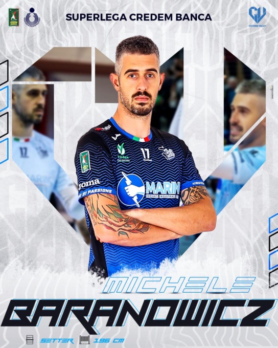 PALLAVOLO SUPERLEGA: BARANOWICZ TORNA A CISTERNA