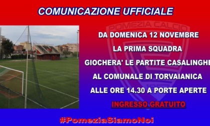 ECCELLENZA: POMEZIA, GARE CASALINGHE A TORVAIANICA