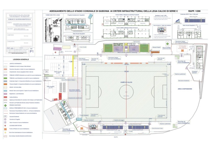 GUIDONIA: STADIO COMUNALE, I LAVORI