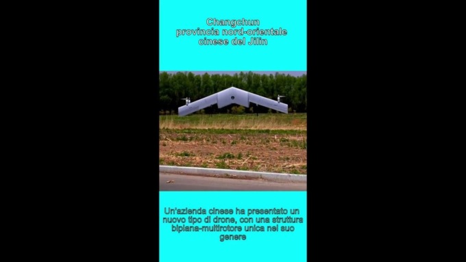 Cina: scopriamo drone biplano multirotore di recente sviluppo