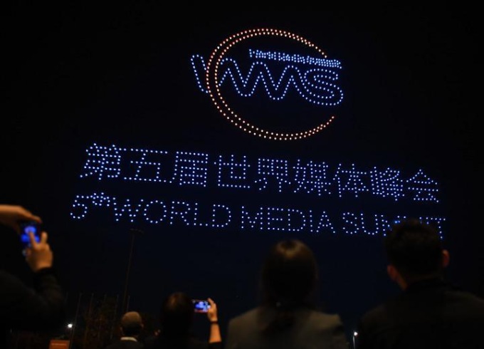 Cina: WMS, spettacolo di droni a Guangzhou