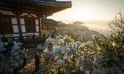 Cina: panorama innevato a Suizhou (2)