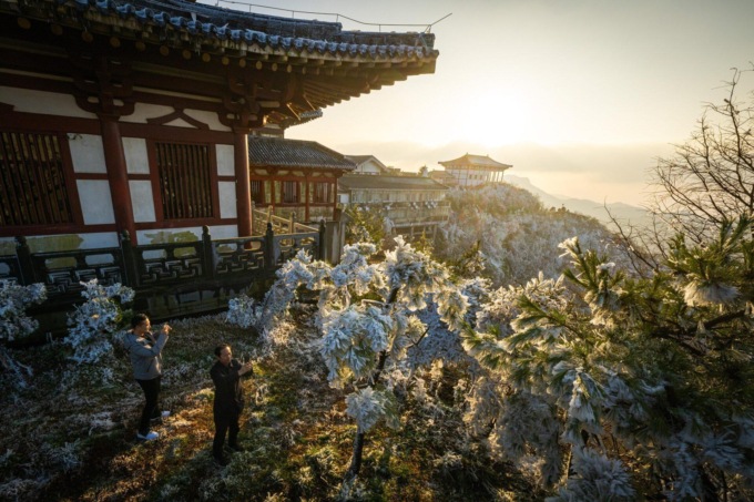 Cina: panorama innevato a Suizhou (2)