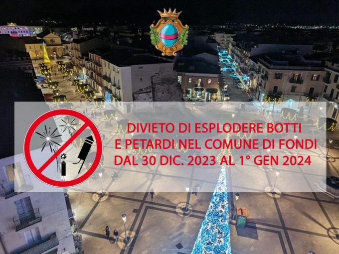 FONDI: DIVIEO BOTTI E PETARDI PER CAPODANNO
