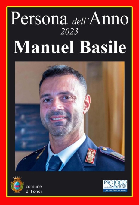 FONDI: MANUEL BASILE ELETTO “PERSONA DELL’ANNO” 2023