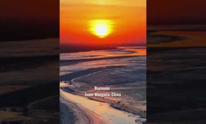 Cina: tramonto mozzafiato sul fiume Giallo