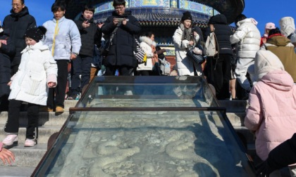 Cina: elementi a tema drago lungo Asse centrale di Pechino (3)