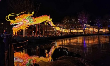 Cina: installazione luminosa per il Capodanno lunare a Pechino
