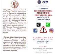 LATINA: RISCHI PER I MINORI SUL WEB, IL CONVEGNO