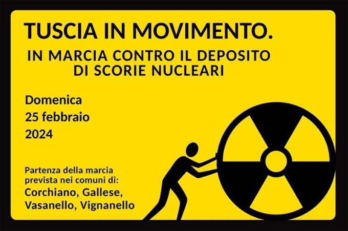 VITERBO: SCORIE NUCLEARI, DOMANI LA MARCIA