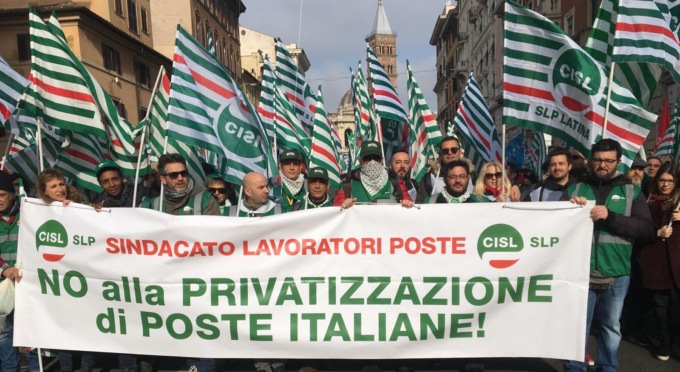 POSTE ITALIANE: PRIVATIZZAZIONE L’ALLARME DELLA SLP CISL LAZIO