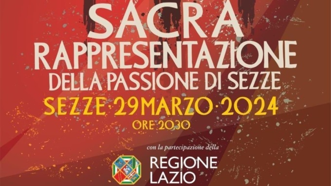 SEZZE: VENERDI’ LA PASSIONE DI CRISTO