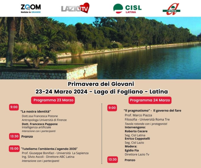 LATINA: “LA PRIMAVERA DEI GIOVANI” AL FOGLIANO