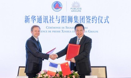 Cina-Francia: presidente Xinhua Fu Hua firma MoU con Publicis Groupe