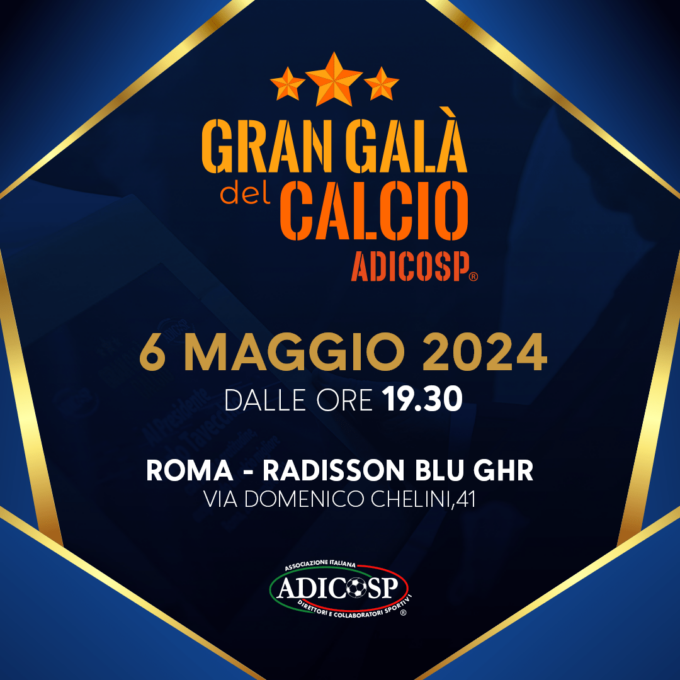 ROMA: GRAN GALA’ DEL CALCIO “ADICOSP”