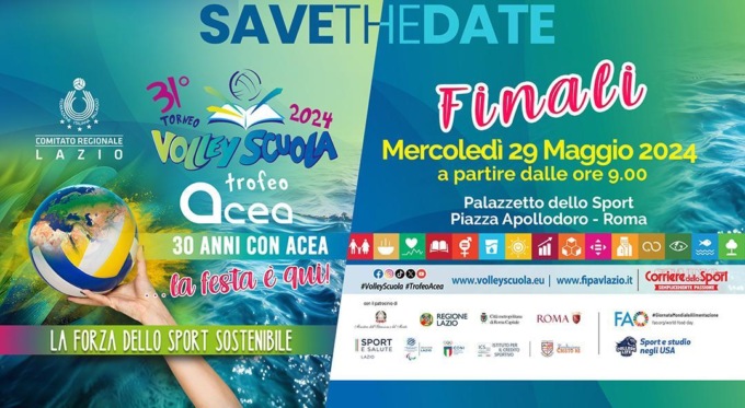 VOLLEY SCUOLA: MERCOLEDI’ LE FINALI A ROMA
