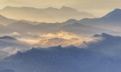 Cina: foto aerea della Grande Muraglia nello Hebei 