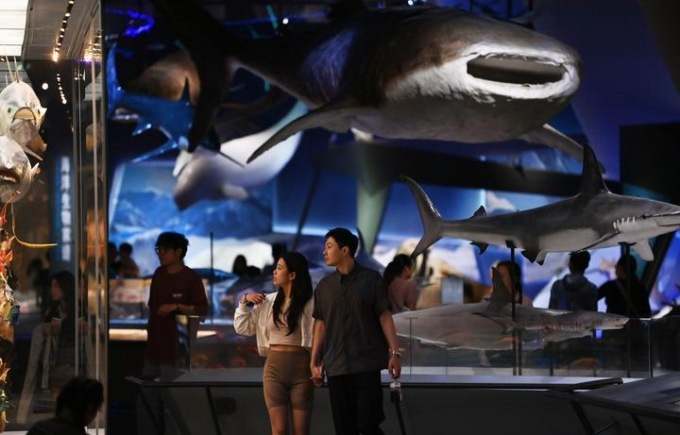 Cina: persone visitano il Museo marittimo nazionale a Tianjin (1)