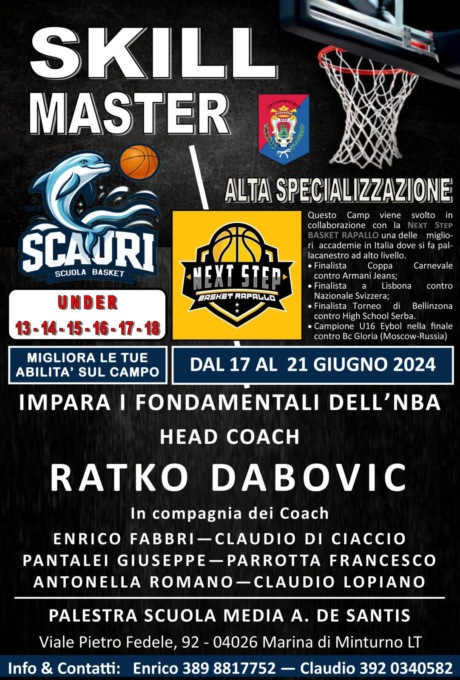 BASKET: SCAURI, SKILL MASTER CON RATKO DABOVIC