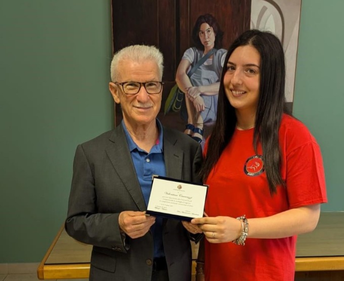 JUDO: FONDI, LA CAMPIONESSA VALENTINA CARACUZZI PREMIATA DAL SINDACO