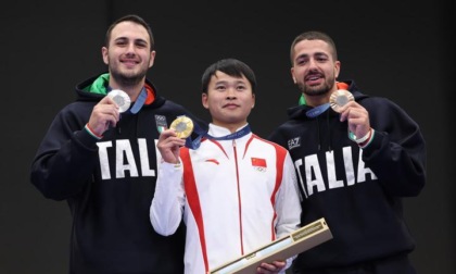 Olimpiadi: cerimonia di premiazione pistola ad aria compressa a 10 metri