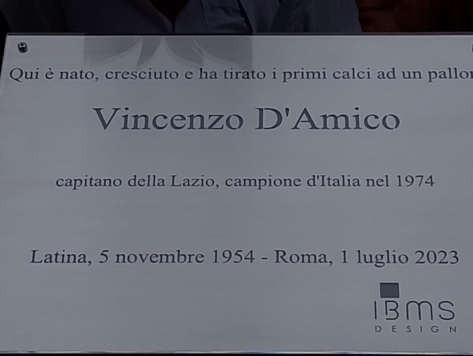 CALCIO: LATINA, UNA TARGA IN MEMORIA DI D’AMICO