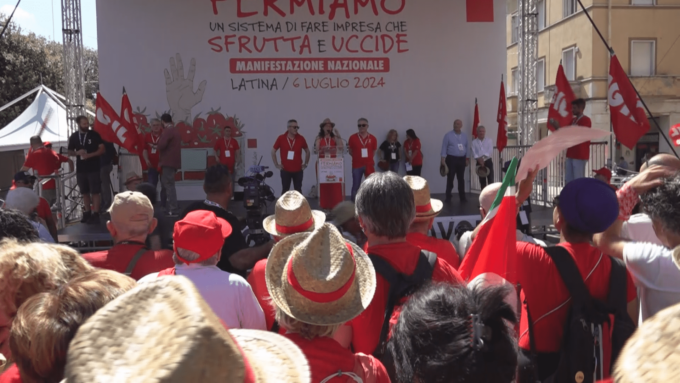 LATINA: MANIFESTAZIONE NAZIONALE DELLA CGIL