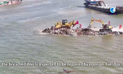Cina: in corso grandi sforzi per riparare falla in diga nel lago Dongting