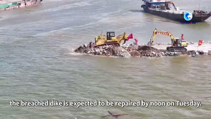 Cina: in corso grandi sforzi per riparare falla in diga nel lago Dongting