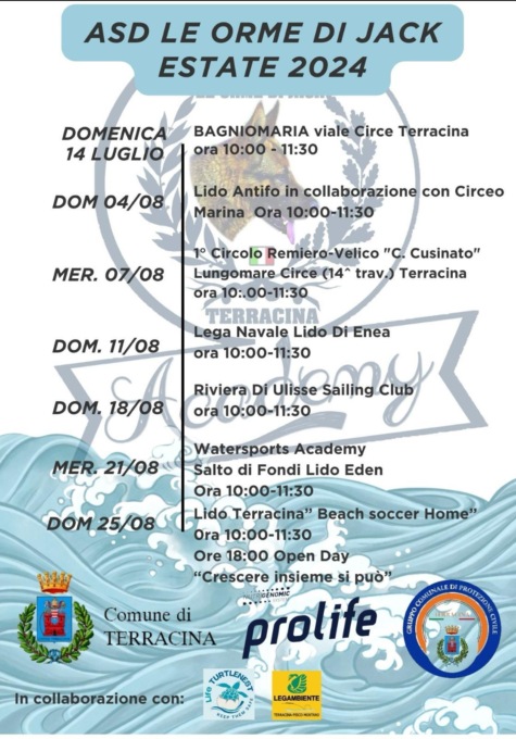 TERRACINA: INIZIA IL PROGETTO “ESTATE SICURA”