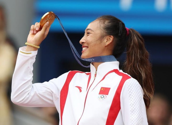 Olimpiadi: cerimonia di premiazione del singolare femminile di tennis