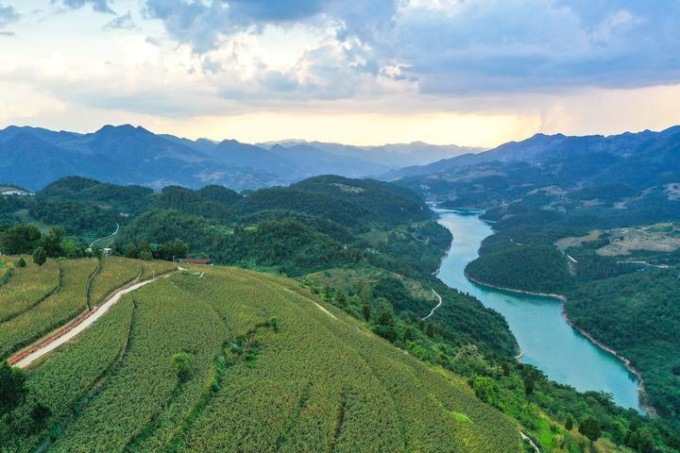 Cina: incantevole scenario autunnale in un parco della zona umida nello Xinjiang