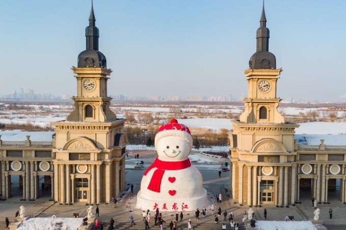 Cina: Heilongjiang, veduta aerea di Harbin (3)