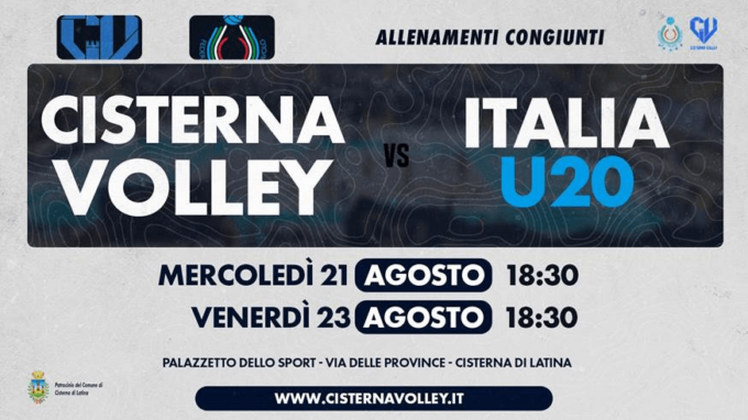 PALLAVOLO SUPERLEGA: DOPPIA AMICHEVOLE TRA CISTERNA E NAZIONALE UNDER 20