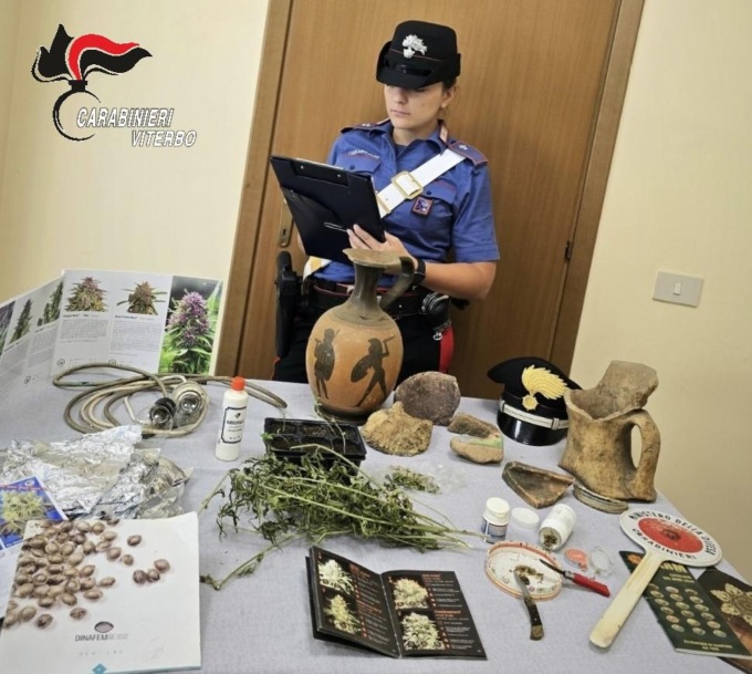 VITERBO: DROGA E REPERTI ARCHEOLOGICI, ARRESTI E DENUNCE