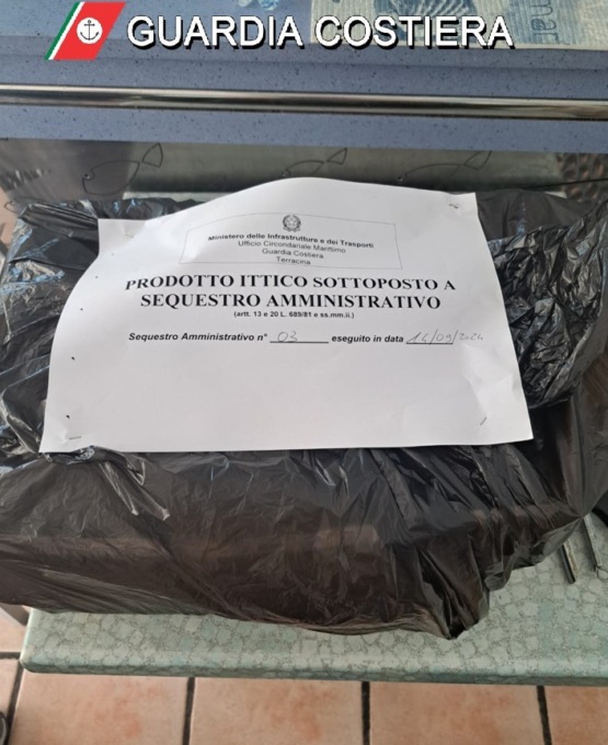 SAN FELICE CIRCEO: SEQUESTRATI 10 KG DI PESCE NON TRACCIATO